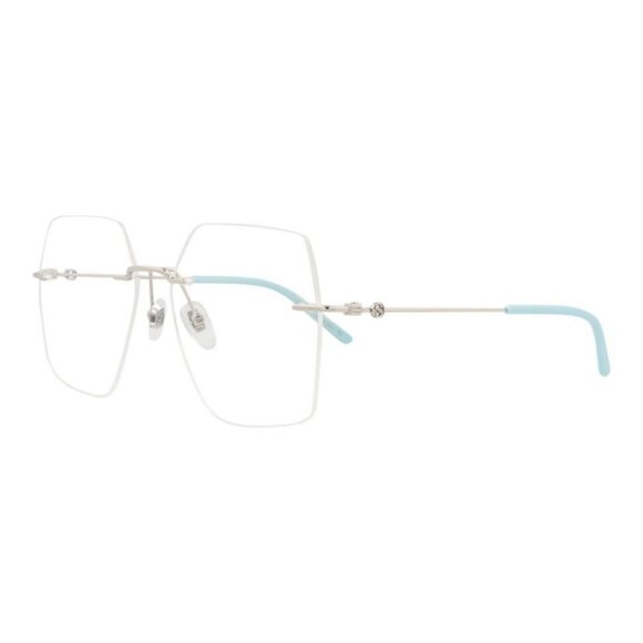 Gucci Womens Square/Rectangle Silver Silver Transparent Fashion Designer Eyewear - Picture 1 of 4